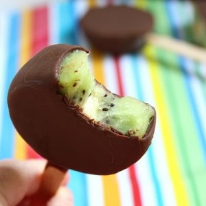 Chocolate Kiwi Popsicles