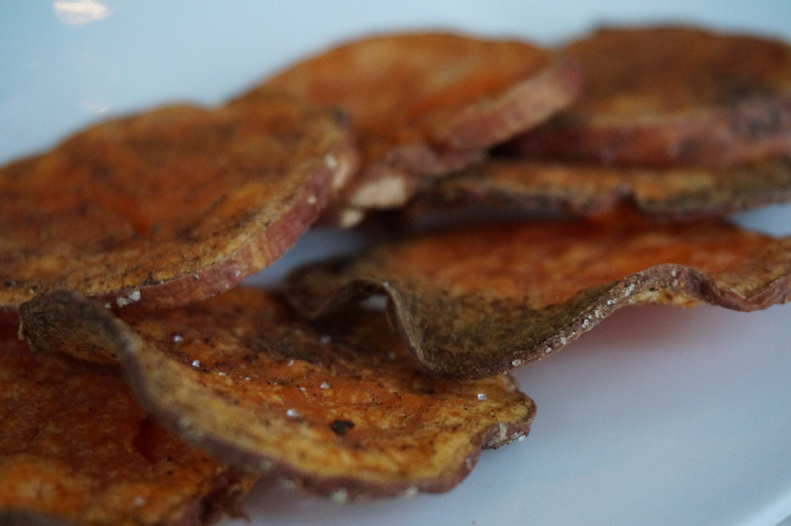 spicy coconut sweet potato chips