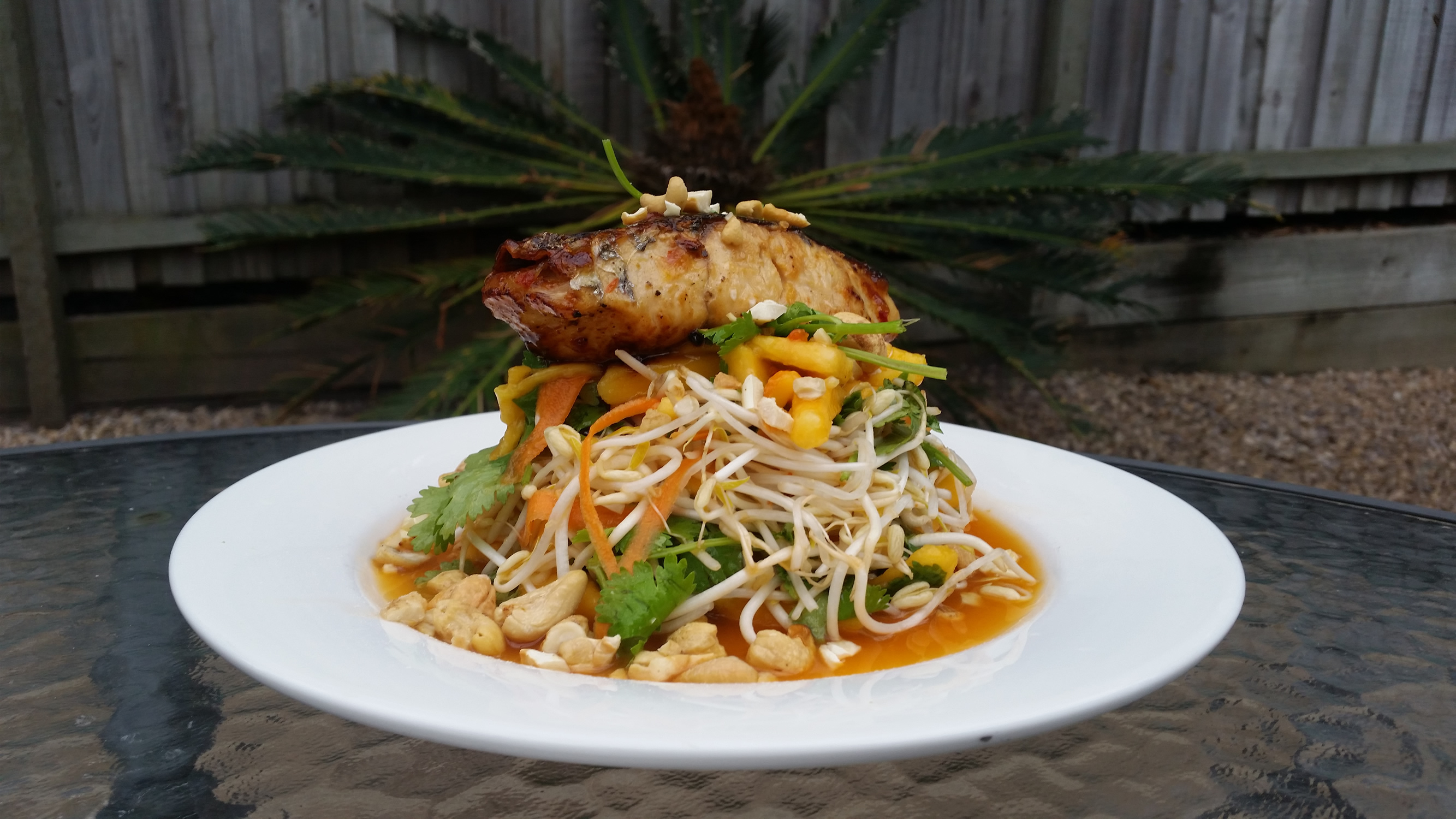 Thai Mango Salad with Grilled Barramundi