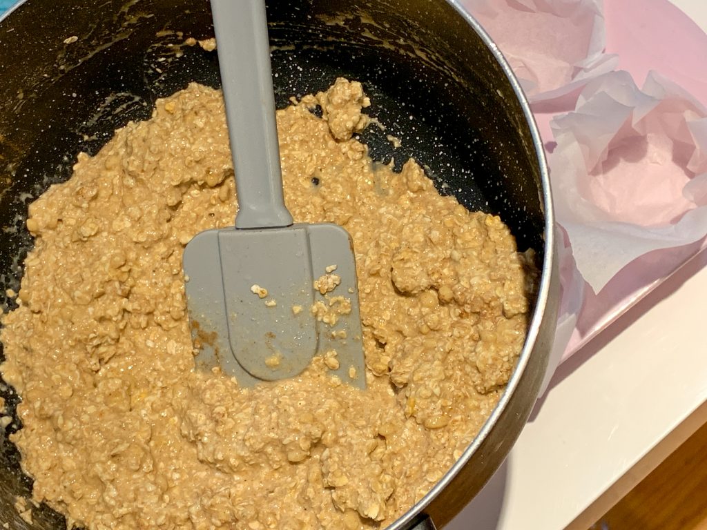 Mix all dry ingredients in a bowl, then add the wet ingredients